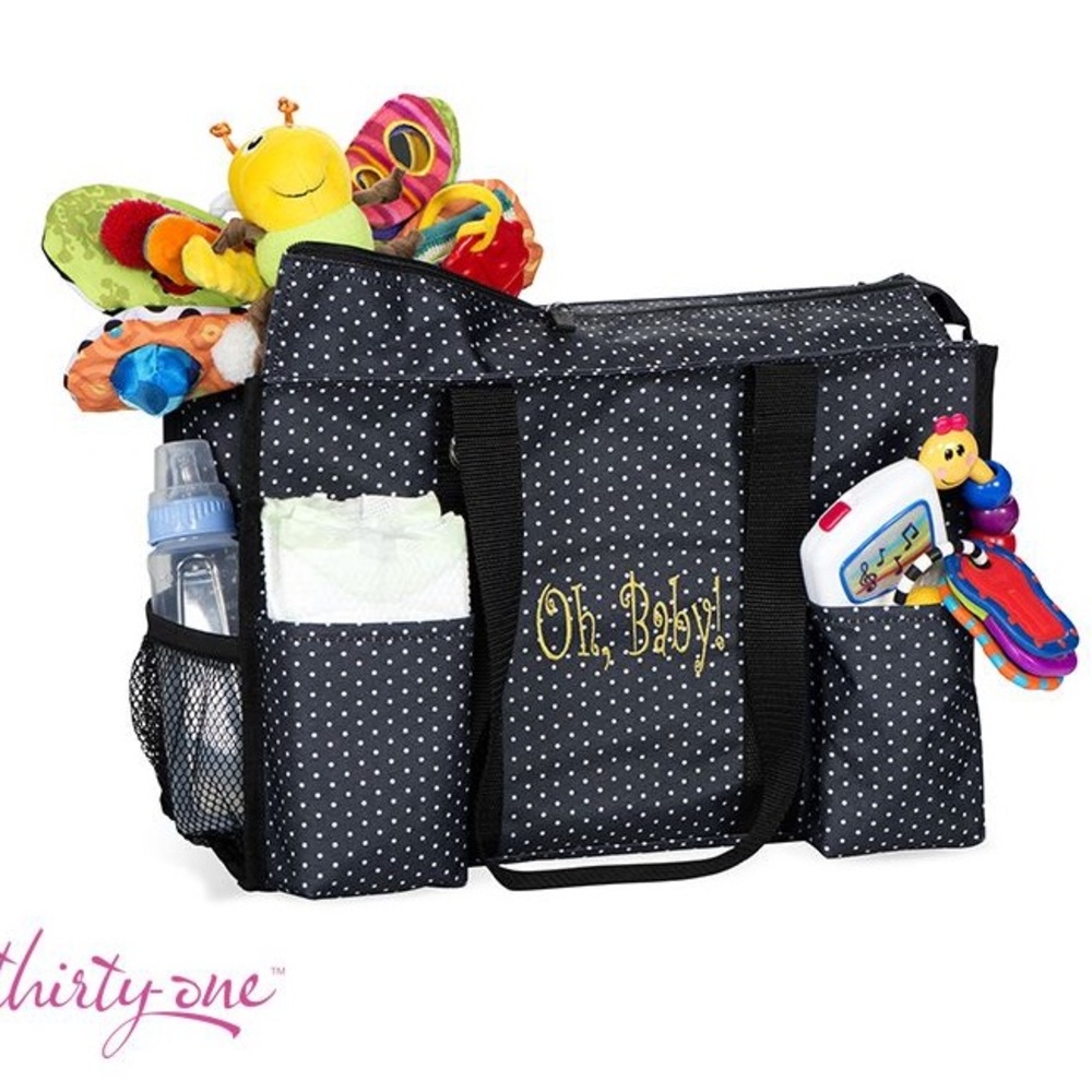 (NOT MONOGRAMMED) Zip-Top Organizing Utility Tote